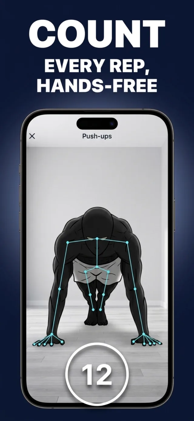 OnePushMan camera-based push-up rep counter